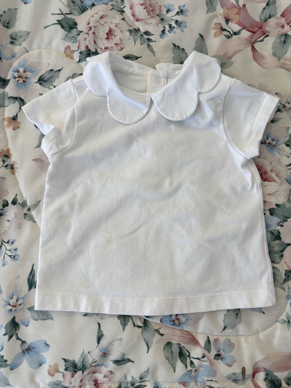 Jacadi White Baby Shirt with Blue Label 12month